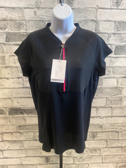 Peak Performance 1/2 Zip SS Shirt Black/Pink L NEW