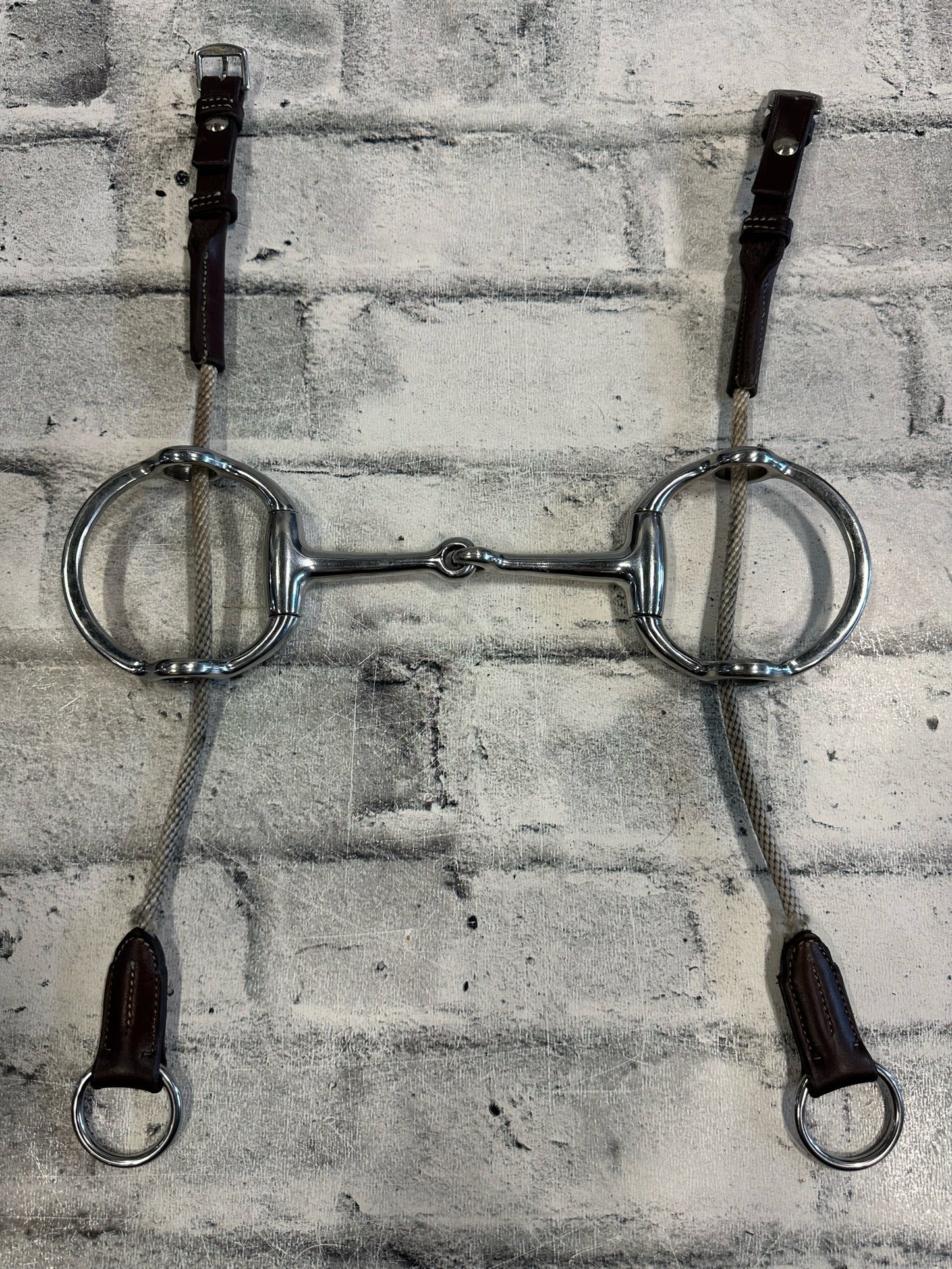 5" Metalab Eggbutt Gag Bit w/ Cheek Pieces