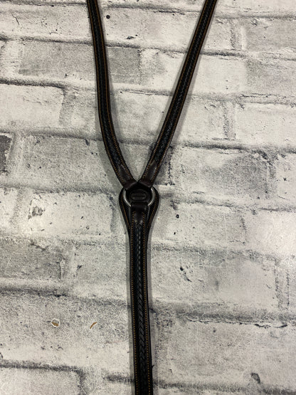 Bobby's Tack Braided Leather Breastplate Brown Cob