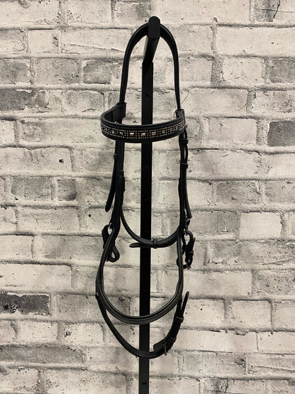 Rambo Micklem Bridle Black w/Rhinestone Browband F