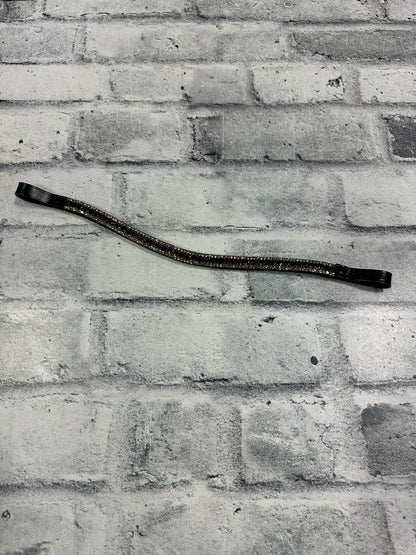 15" Equiture Purple Velvet/Gold Browband
