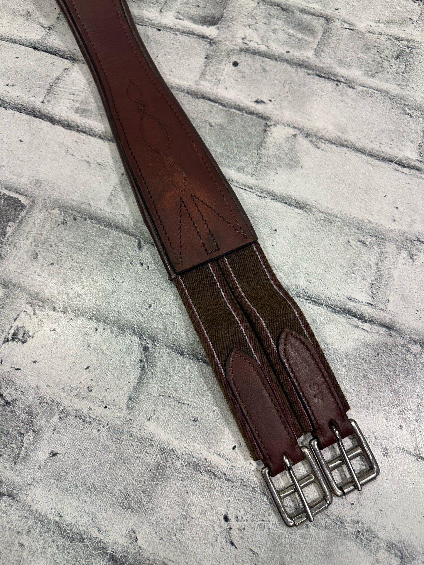 46" One Sided Elastic Leather Girth