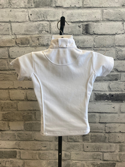 Elation Platinum SS Show Shirt White Childrens XS
