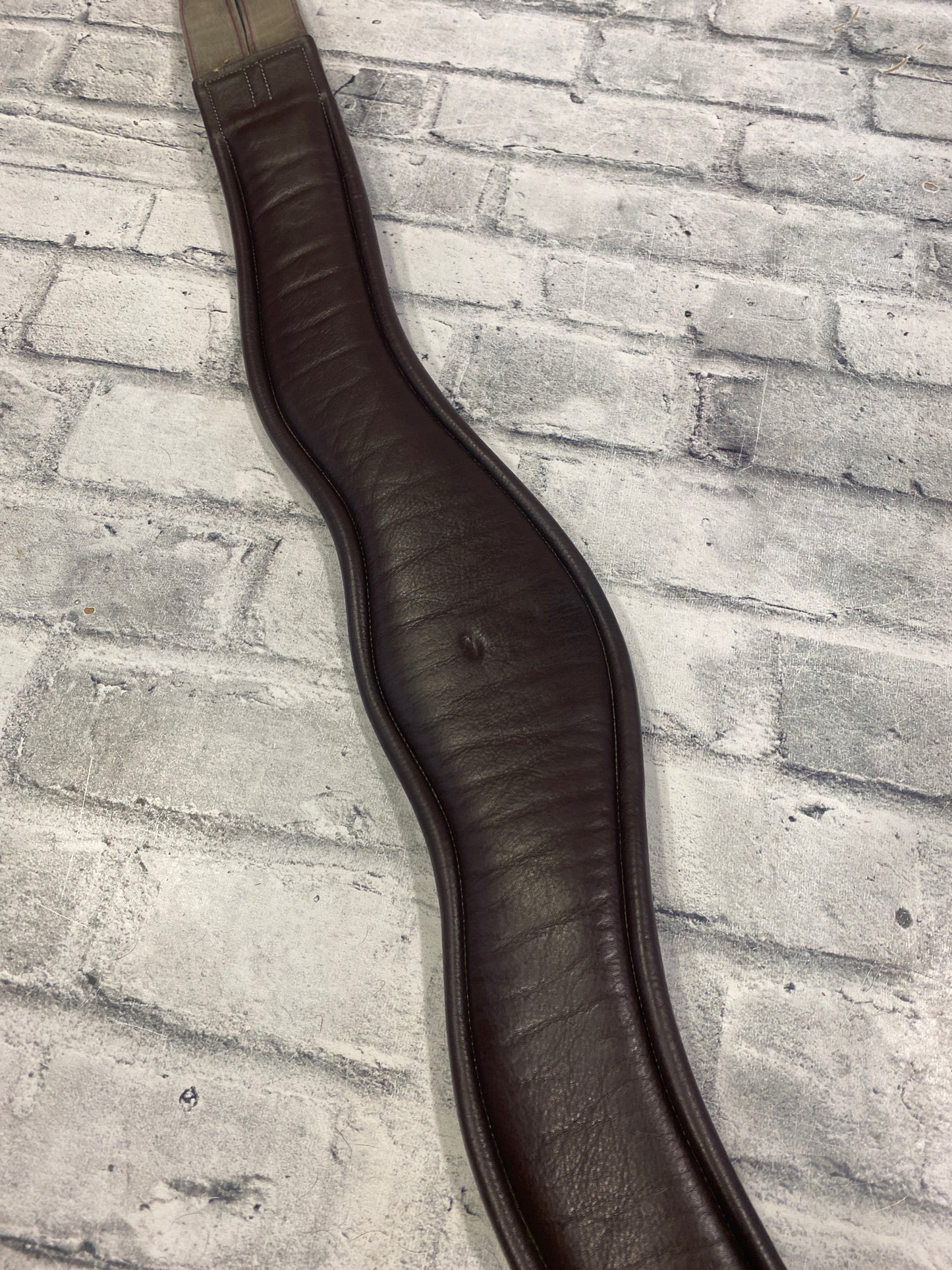 50" Leather Anatomic Girth with Double Elastics Brown