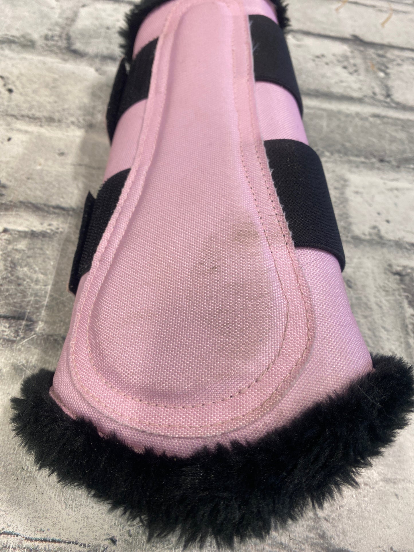 Brushing Boots Pink/Black Cob