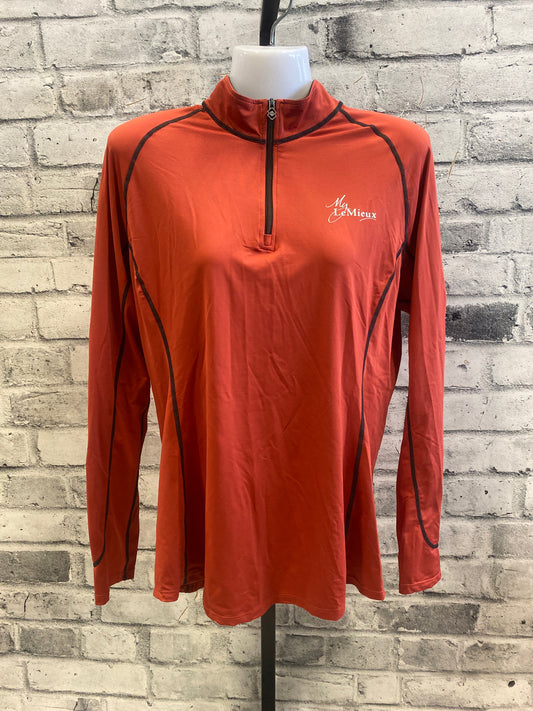 LeMieux 1/4 Zip Base Layer Burnt Orange L
