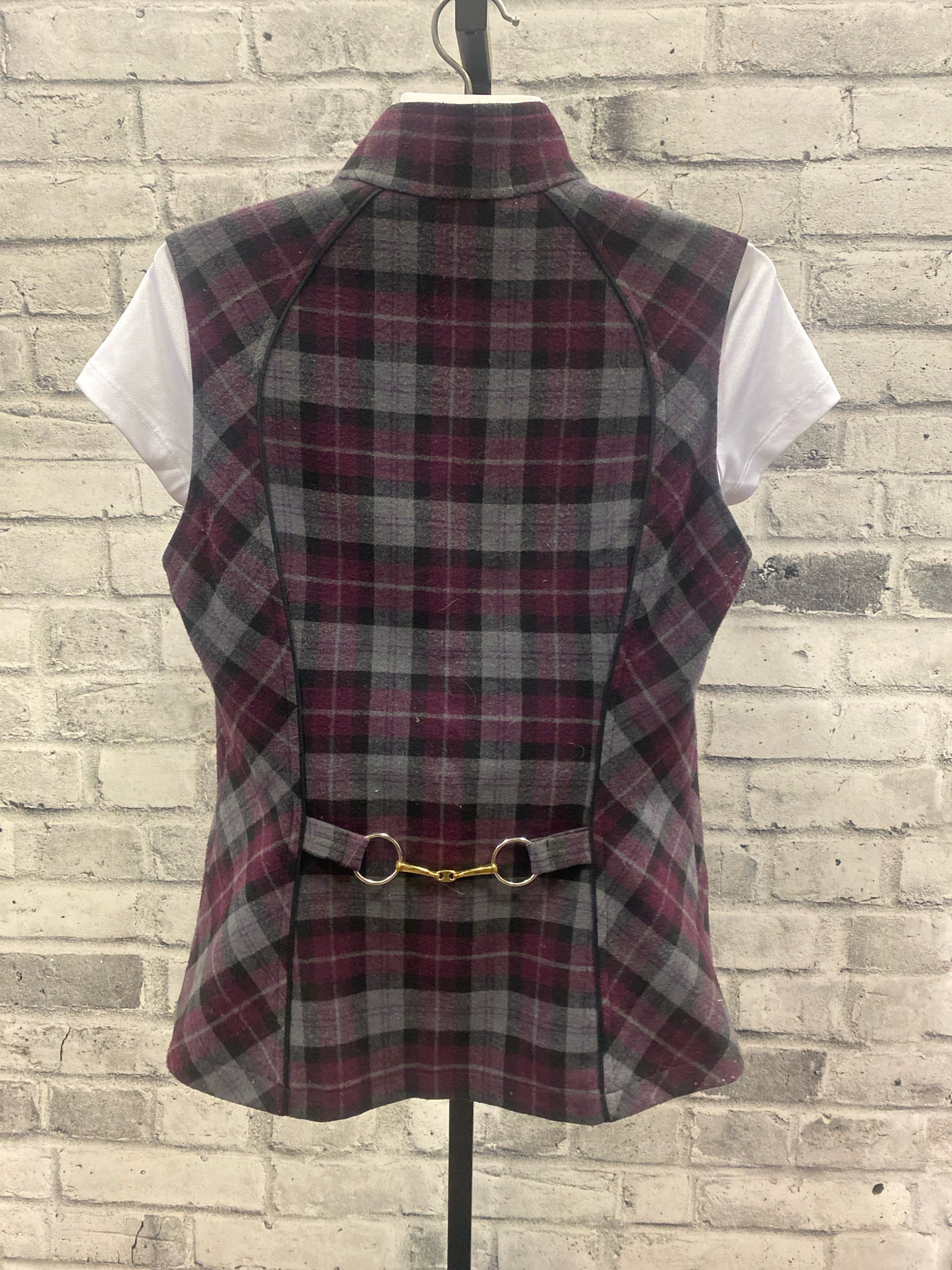 Arista Vest Purple Plaid M