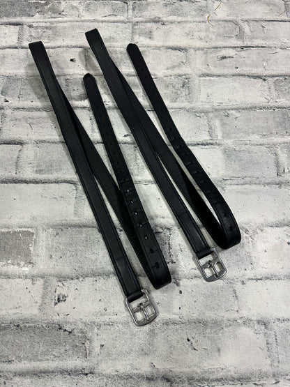 60" Nylon Core Stirrup Leathers Black