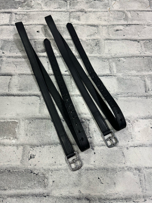 60" Nylon Core Stirrup Leathers Black