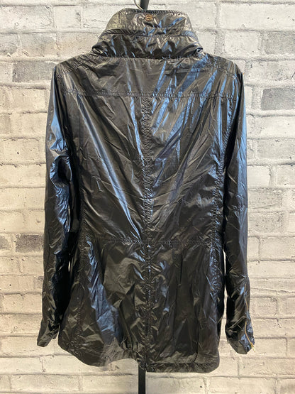 Asmar Shiny Windbreaker Jacket Black/Gold L