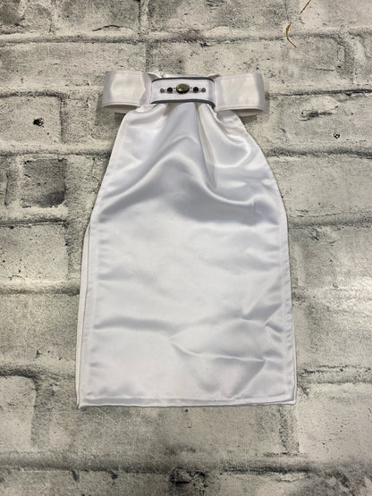 All Tied Up Stock Tie White w/ Grey Accents