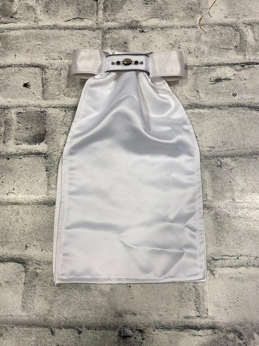 All Tied Up Stock Tie White w/ Grey Accents