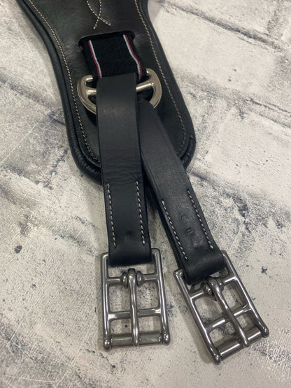 26" Exion Pro Contoured Dressage Girth Black