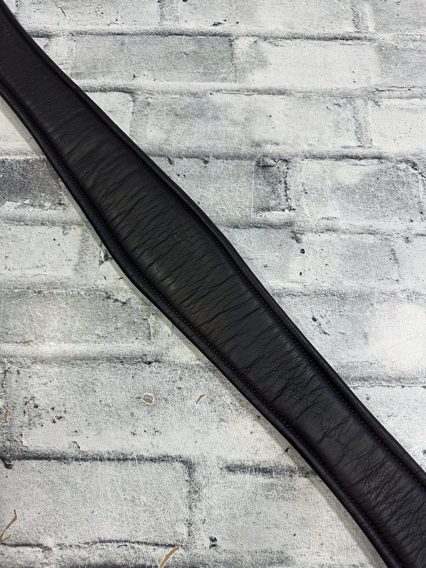 56" Fancy Stitch Leather Girth Brown
