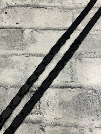 Laced Reins Black