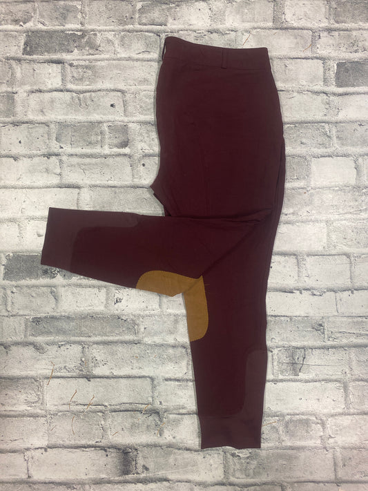 Elation Platinum KP Breeches Burgundy 40R