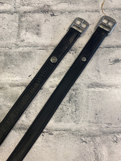 58" Forestier Stirrup Leathers Black