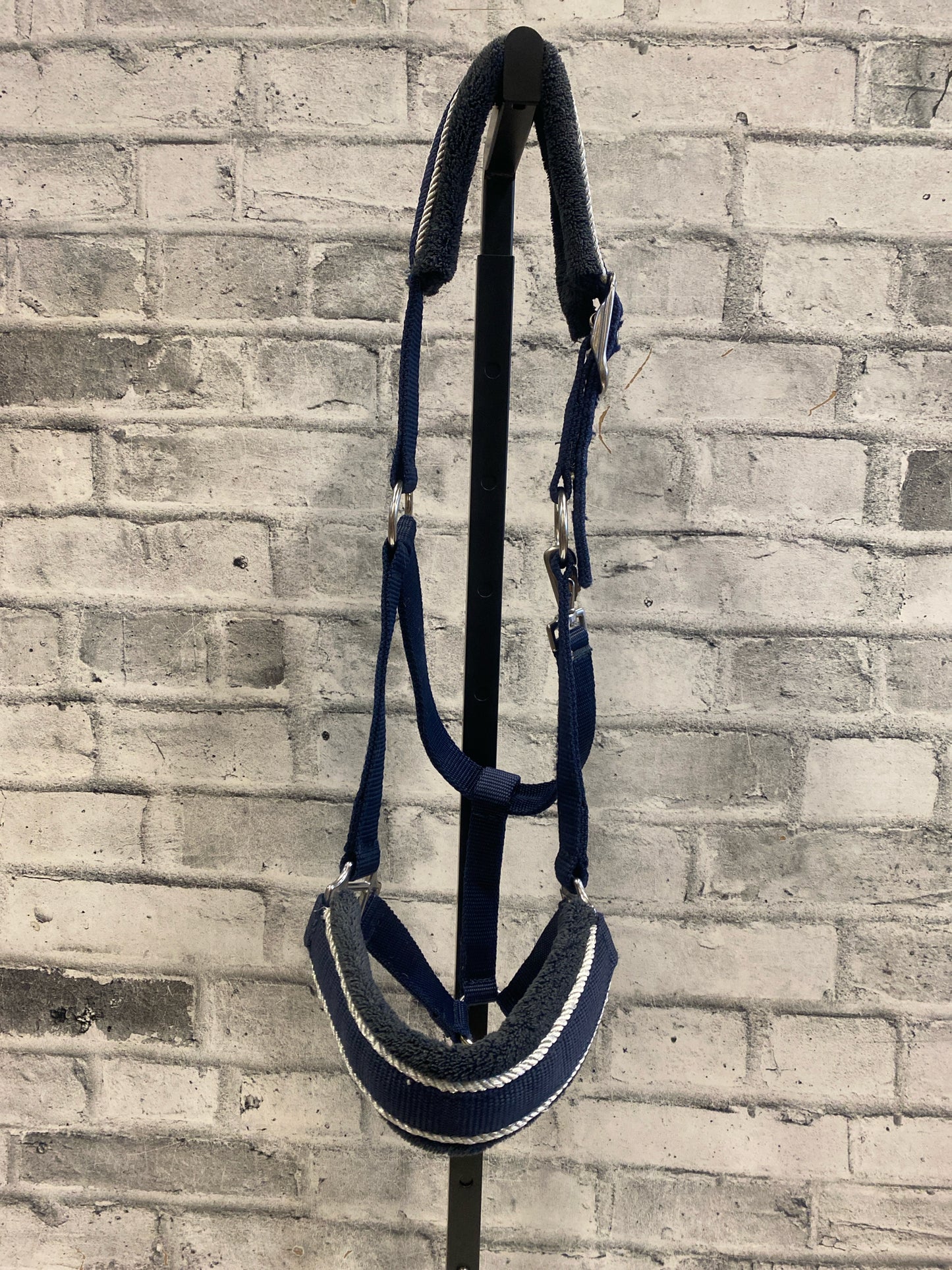 B//Vertigo Padded Nylon Halter Navy WB