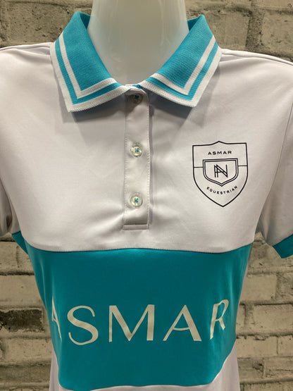 Noel Asmar SS Polo White & Teal XS