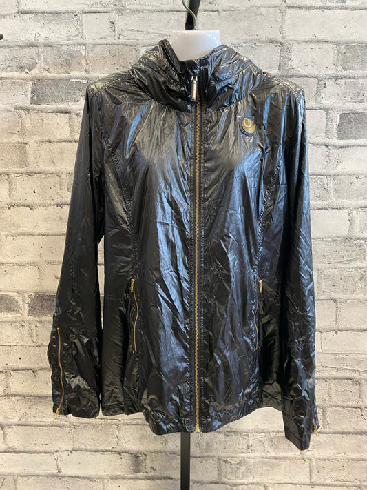 Asmar Shiny Windbreaker Jacket Black/Gold L