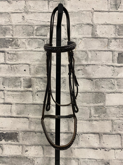 Bobbys Tack Braided Leather AP Bridle Brown F