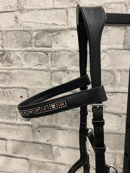 Rambo Micklem Bridle Black w/Rhinestone Browband F
