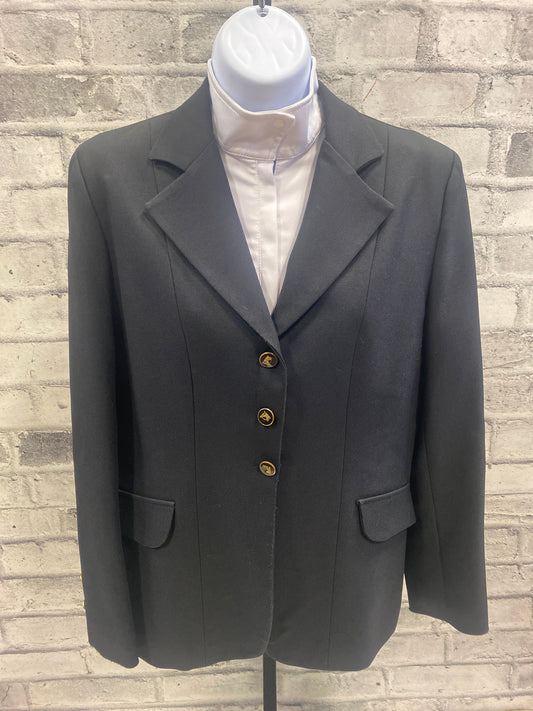 Vintage Foxwood Show Coat Black Size 16