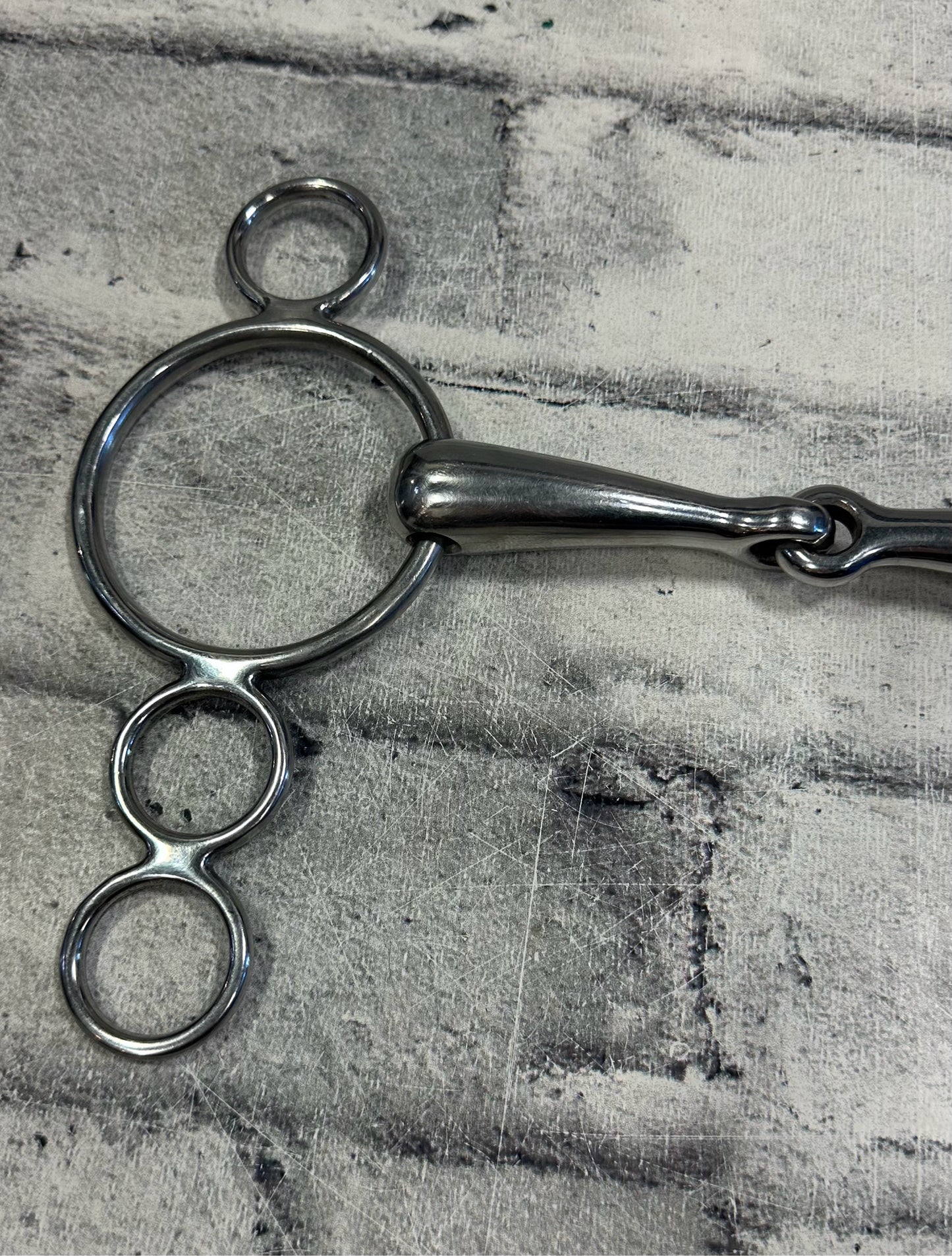 5.5" 3 Ring Elevator Snaffle Bit