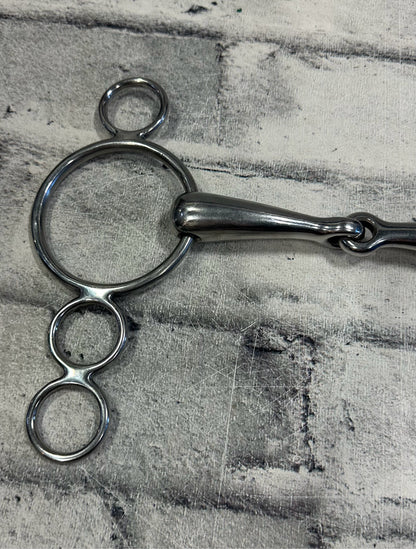 5.5" 3 Ring Elevator Snaffle Bit