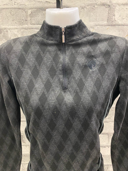 Arista LS 1/4 Shirt Black Argyle M