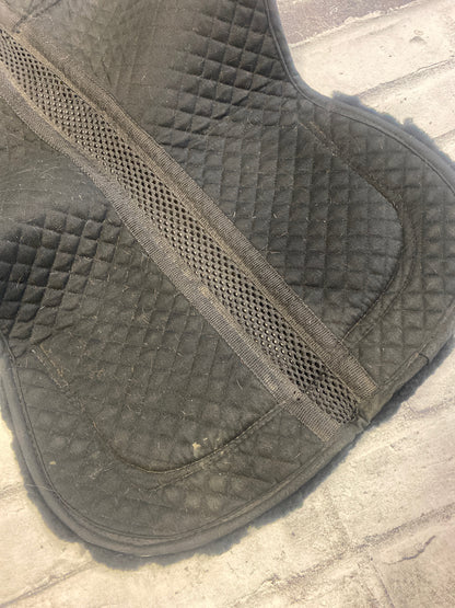 ThinLine Trifecta Half Pad w Sheepskin Rolls Black L