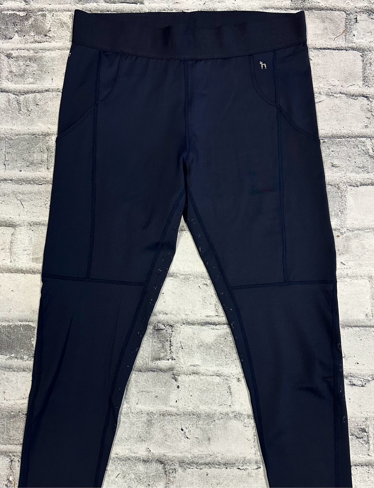 Horze FS Pull On Breeches Navy 32 NEW