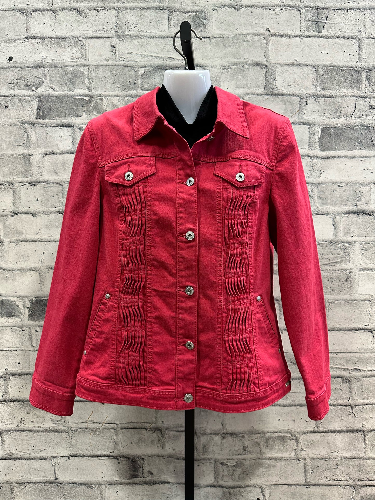Hot Rod Art Cowgirl Painted Jacket Red M