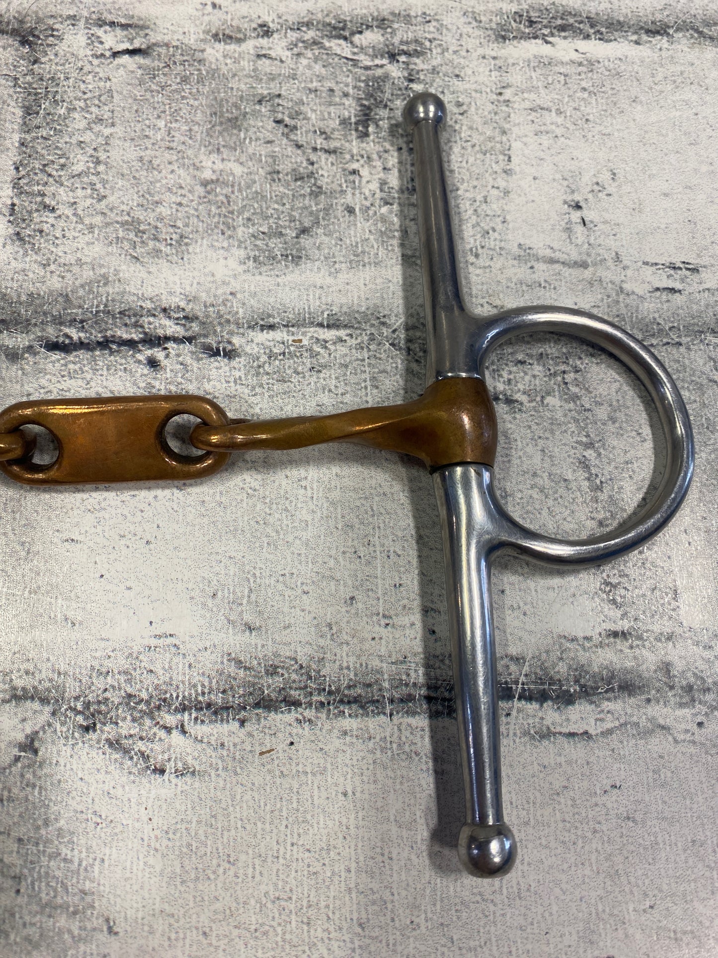 5" Copper Slow Twist Dee Ring w/French Link