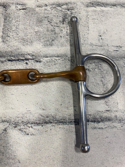5" Copper Slow Twist Dee Ring w/French Link