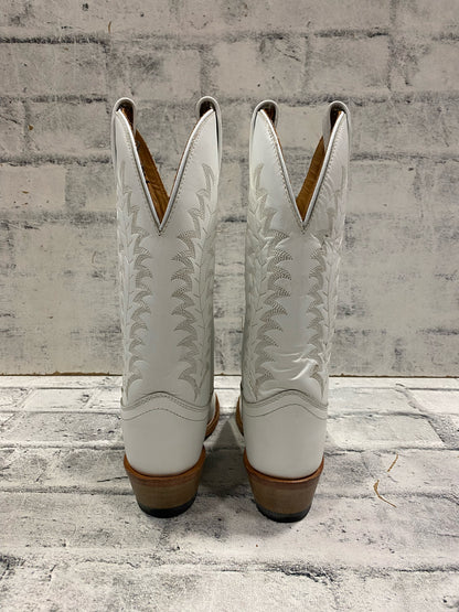 Old West Cowboy Boots White 6 M