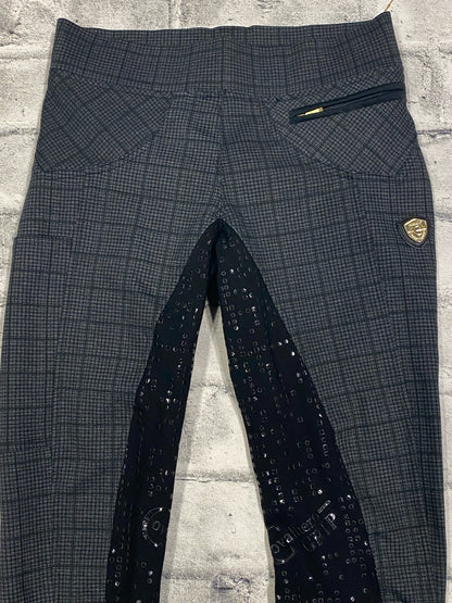 Covalliero FS Pull On Riding Tights Black Plaid 26