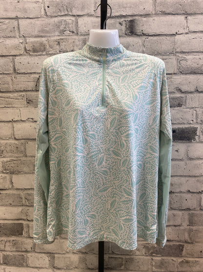 Kastel 1/4 Zip LS Sun Shirt Aqua/White XL