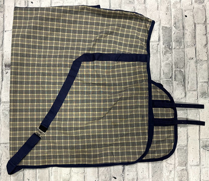 78" Shedrow Cotton Plaid Sheet Blue/Beige