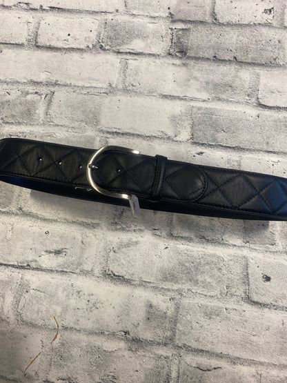 Tailored Sportsman Quilted Leather Belt Black 36 NEW