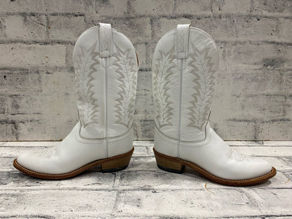 Old West Cowboy Boots White 6 M