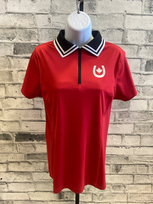 Asmar Team Canada SS Polo Red/Black M