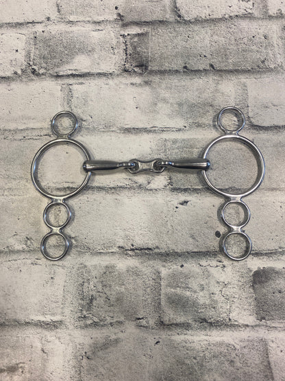 5.5" Metalab 3-Ring Gag Bit
