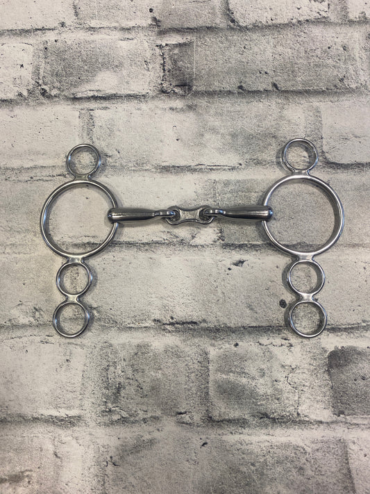 5.5" Metalab 3-Ring Gag Bit
