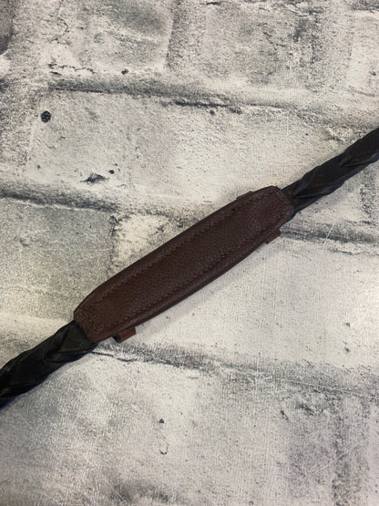Laced Rein Bag Strap Brown 48"