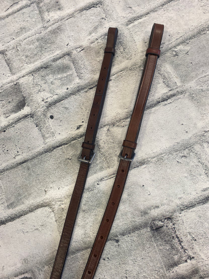 Raised Leather Dog Leash Brown 48-52"