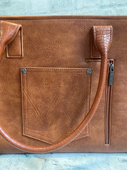 Wrangler Croc Print Leather Purse