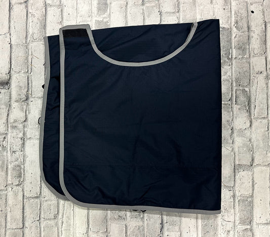 Waterproof Lined Quarter Sheet Navy/Grey L