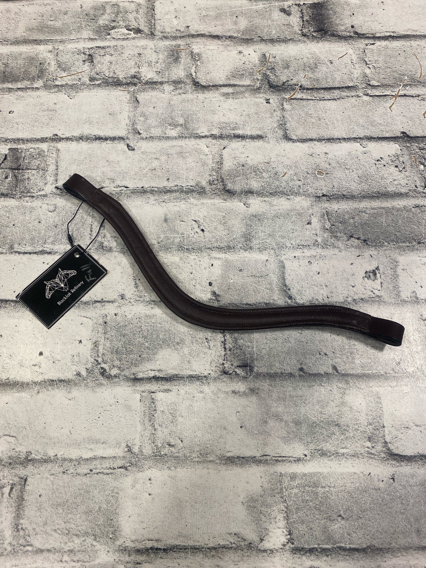 16" Black Jack Refinery U-Shaped Browband Brown w/ Bling NEW