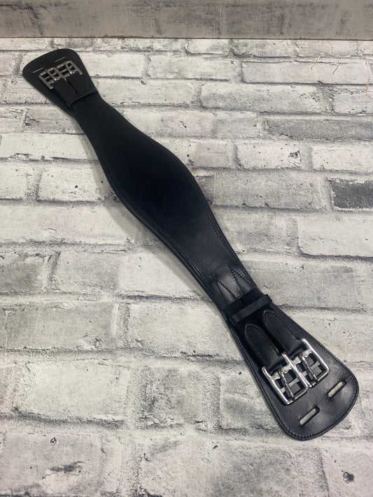 28" Leather Dressage Girth Black